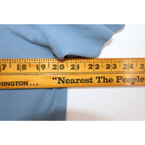 Theory Mens Polo Shirt Blue Size M Cotton Blend Short Sleeve Preppy Casual - Picture 3 of 8